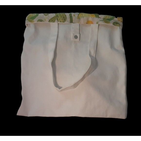 Waterdrop Microdrink Substainable Tote Reversible Cream Citrus Fruit Pattern - Picture 3 of 9